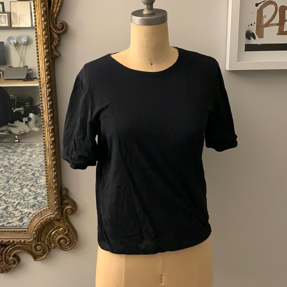 Kate Spade Saturday Reversible Black and White Stripe Top